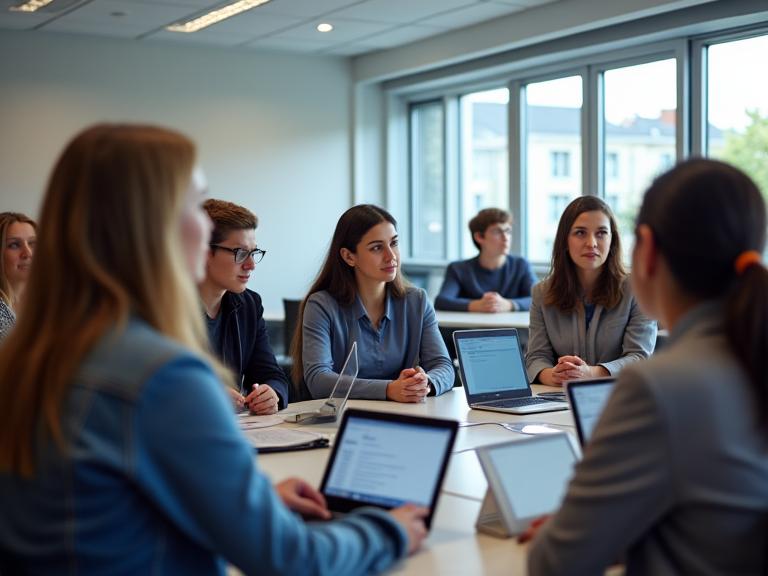 Éducateurs participant à un atelier de développement professionnel sur les technologies numériques